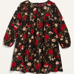 Old Navy Girls Black Floral Dress Size 5T